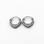 Buddha Stones Viking Hoop Titanium Steel Balance Earrings Earrings BS 12