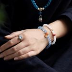 Buddha Stones Natural Aquamarine Red Agate Healing Charm Bracelet Bracelet BS 2