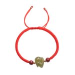 Year of the Rabbit Hetian Jade Bunny Cinnabar Beaded Abundance String Bracelet Bracelet BS 8