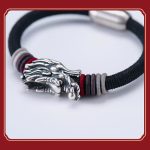 Buddha Stones 999 Sterling Silver Dragon Luck Handcrafted Braided Child Adult Bracelet Bracelet BS 5