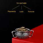 Buddha Stones Treasure Bowl Copper Coin Ingots Wealth Necklace Pendant Necklaces & Pendants BS 5