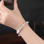 Buddha Stones Round Jade Lucky Red String Weave Bracelet Bracelet BS 2