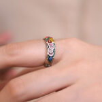 Buddha Stones Feng Shui Five Emperor Coins Wealth Ring Ring BS 5