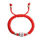 Buddha Stones 999 Sterling Silver Apple Red Multicolored Rope Luck Protection Handcrafted Kids Bracelet Bracelet BS 13
