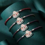 Buddha Stones 925 Sterling Silver Zongzi Pattern Luck Multicolored Handcrafted Bracelet Bracelet BS 1