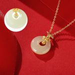 Buddha Stones 925 Sterling Silver Natural Hetian Jade Carnation Flower Prosperity Necklace Pendant Necklaces & Pendants BS 1