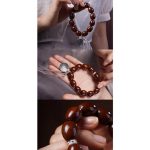 Buddha Stones Tibetan Natural Purple Gold Rat OM Chinese Zodiac Nine Palaces Eight Diagrams Charm Wealth Bracelet Bracelet BS 6