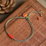 Buddha Stones Handmade Cinnabar As One Wishes Blessing Braid Double Layer Bracelet Bracelet BS 14-16cm