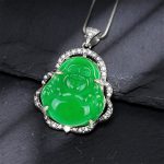 Buddha Stones Good Luck Laughing Buddha Necklace Necklaces & Pendants BS 6