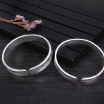 Buddha Stones 999 Sterling Silver Om Mani Padme Hum Heart Sutra Love Peace Bracelet Bangle Bracelet Bangle BS 6
