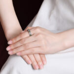 Buddha Stones 925 Sterling Silver Plated Gold Cyan Jade Braided Design Success Luck Adjustable Ring Ring BS 9