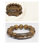 Buddha Stones 999 Sterling Silver Green Sandalwood Om Mani Padme Hum Dragon Phoenix Dharmachakra Inlaid Peace Bracelet Bracelet BS 15