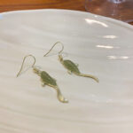 Fish Pattern Jade Luck Dangle Drop Earrings Earrings BS 9