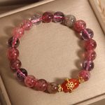 Buddha Stones Natural Super Seven Crystal Red Agate Positivity Bracelet Bracelet BS 7