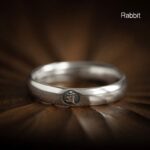 Buddha Stones 925 Sterling Silver Chinese Zodiac Natal Buddha Blessing Couple Ring Rings BS Rabbit Women