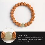 Buddha Stones Tibet Rudraksha Bodhi Seed Wealth Auspiciousness Bracelet Bracelet BS 20