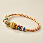 Buddha Stones Handcrafted Colorful Gold Healing Braid Rope Bracelet Bracelet BS 2