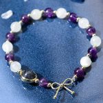 Buddha Stones Amethyst Cat Eye Black Rutilated Quartz Spiritual Bead Bracelet Bracelet BS 4