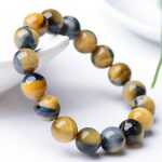 Buddha Stones Tiger Eye Protection Courage Strength Bracelet Bracelet BS 12mm