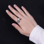 Buddha Stones Jade Lotus Copper Balance Healing Adjustable Ring Ring BS 2