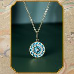 Buddha Stones 925 Sterling Silver Round Turquoise Zircon Protection Strength Necklace Pendant Necklaces & Pendants BS 4