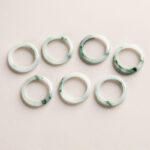Buddha Stones Natural Green Jade Luck Abundance Ring Ring BS 5