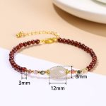 Buddha Stones Garnet Jade Tourmaline Bead Passion Bracelet Bracelet BS 9