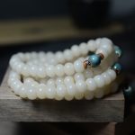 Buddha Stones 108 Mala Beads Bodhi Seed Keep Away Evil Spirits Calm Bracelet Mala Bracelet BS 8