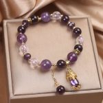 Buddha Stones  Natural Amethyst PiXiu Healing Bracelet Bracelet BS 4