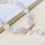 Buddha Stones 925 Sterling Silver Natural Amethyst Cat's Eye Spiritual Awareness Star Bracelet Bracelet BS 3
