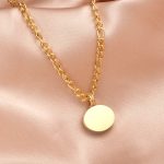 Buddha Stones Oval Turquoise Strength Titanium Steel Necklace Pendant Necklaces & Pendants BS 12