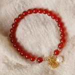 Buddha Stones Year of the Dragon Red Agate Jade Peace Buckle Fu Character Success Bracelet (Extra 30% Off | USE CODE: FS30) Bracelet BS 22