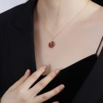 Buddha Stones 925 Sterling Silver Strawberry Quartz Healing Positive Necklace Necklaces & Pendants BS 5