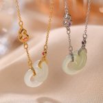 Buddha Stones 925 Sterling Silver Round Jade Luck Prosperity Necklace Chain Pendant Necklaces & Pendants BS 1