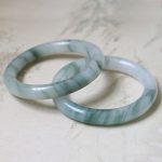 Buddha Stones Natural Jade Luck Prosperity Bangle Bracelet