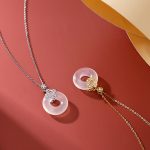 Buddha Stones 925 Sterling Silver Chalcedony Coin Peace Buckle Positive Necklace Pendant Necklaces & Pendants BS 7
