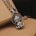 Buddha Stones 999 Sterling Silver Meditation Buddha Lotus Serenity Necklace Pendant Necklaces & Pendants BS 2