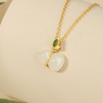 Buddha Stones 925 Sterling Silver Hetian Jade Gourd Abundance Necklace Pendant Necklaces & Pendants BS 2