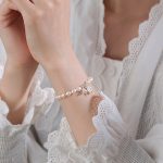 Buddha Stones 999 Sterling Silver Lotus Flower Pod Natural Pearl Healing Bracelet Bracelet BS 5