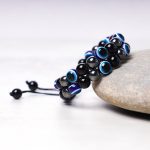 Buddha Stones Evil Eye Hematite Tiger Eye Protection Beaded Bracelet Bracelet BS 18