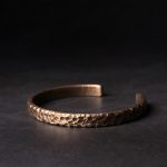 Buddha Stones Lava Rock Stone Copper Balance Cuff Bracelet Bangle Bracelet BS 14