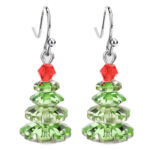 Buddha Stones Various Crystals Christmas Tree Amethyst Peace Healing Drop Earrings Earrings BS 4