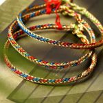 Buddha Stones 925 Sterling Silver Fu Character Zongzi Pattern Multicolored String Luck Handmade Braided Bracelet Bracelet BS 14