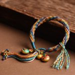 Buddha Stones Gold Swallowing Beast Family Luck Reincarnation Knot Braid Colorful String Bracelet Bracelet BS 9
