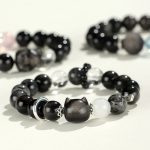 Buddha Stones Natural Silver Sheen Obsidian Cat Head Fox Planet Protection Bracelet Bracelet BS main