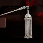 Buddha Stones Water Drop Lily of the Valley Flowers Tassels Confidence Hairpin Hairpin BS Tassels