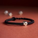 Buddha Stones 925 Sterling Silver Handmade Chinese Zodiac Natal Buddha Luck Protection Braided String Bracelet (Extra 30% Off | USE CODE: FS30) Bracelet BS Black(Wrist Circumference 15-21cm) Dog/Pig-Amitabha Buddha