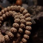108 Mala Beads Rudraksha Bodhi Seed Luck Wealth Tassel Quadruple Wrap Bracelet Mala Bracelet BS 2