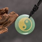 Buddha Stones Various Crystal Amethyst Tiger Eye Green Aventurine Yin Yang Spiritual Necklace Pendant Necklaces & Pendants BS Green Aventurine