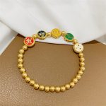 Buddha Stones Tibetan Five God Of Wealth Copper Beads Luck Bracelet Bracelet BS 2
